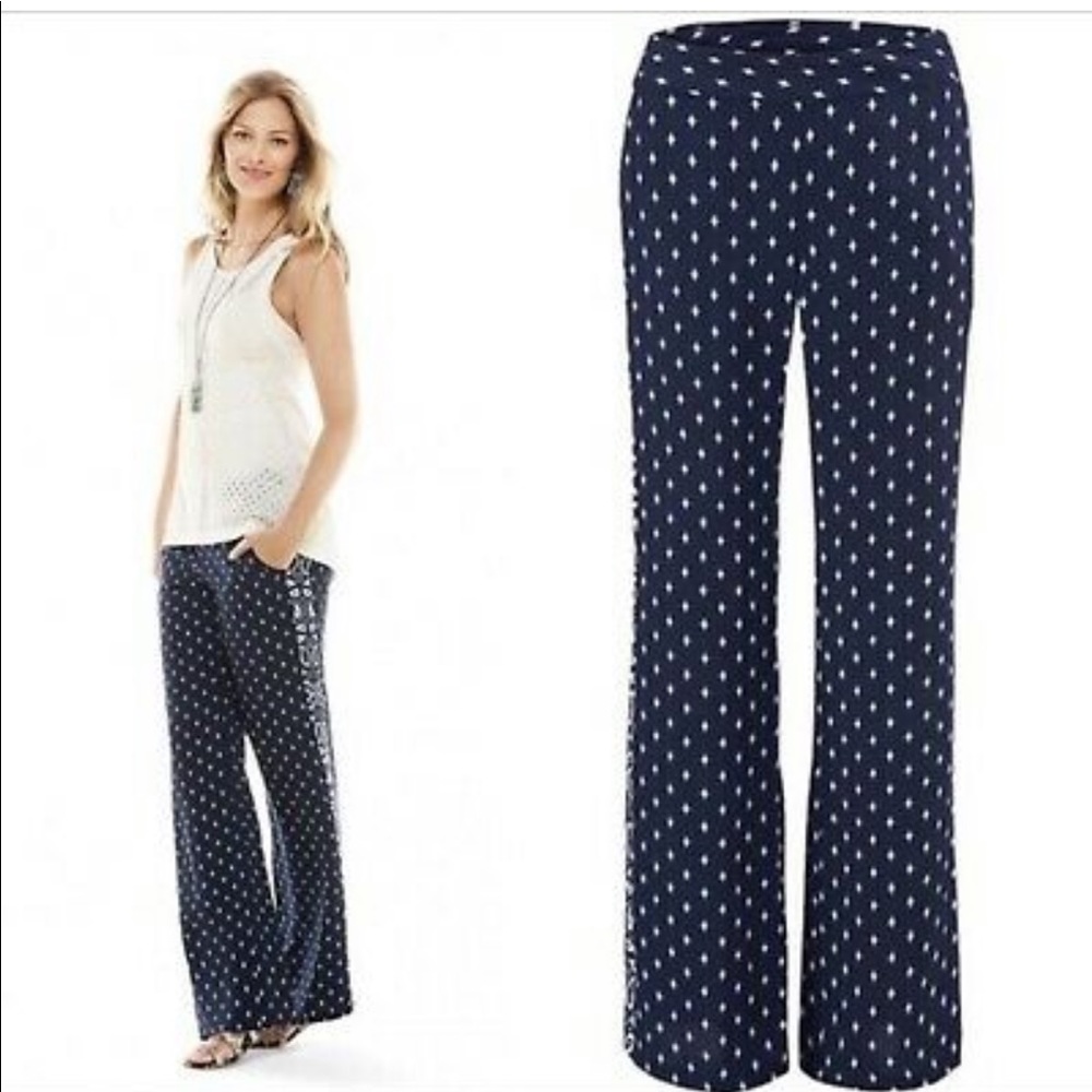 Cabi Track Star Trouser Wide Leg Pants M